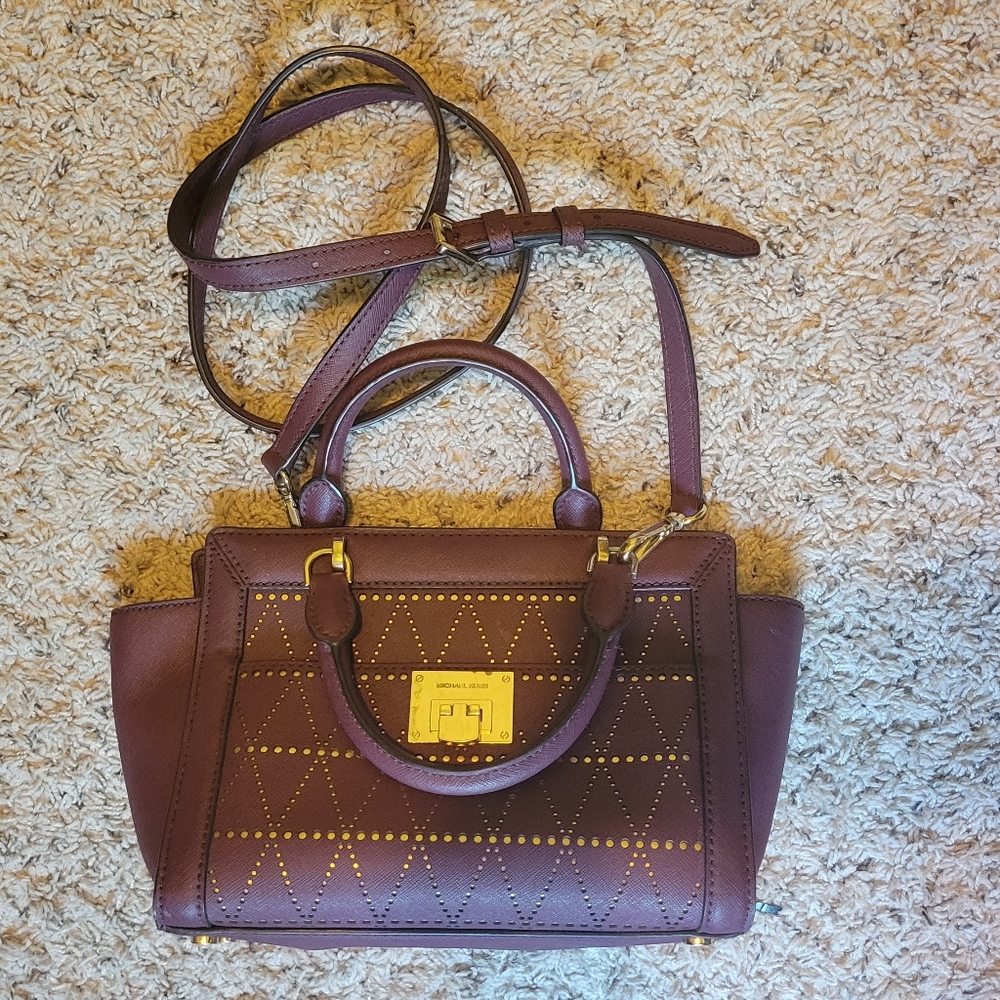 Michael Kors Tina Small Satchel Plum